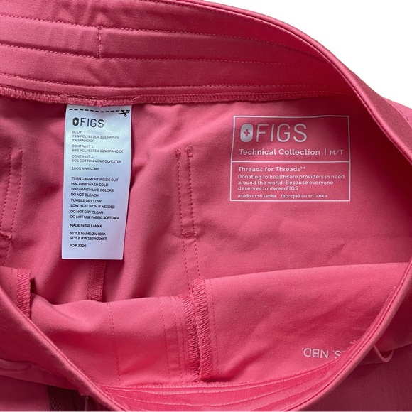 Figs Zamora Jogger Scrub Pants with Drawstring, Pink - Picture 2 of 6